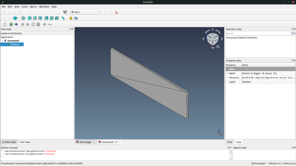 python freecad